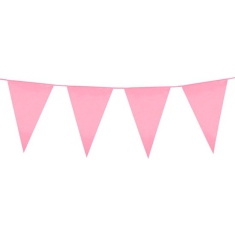Boland - Roze vlaggenslinger 10 m - Decoratie > Slinger