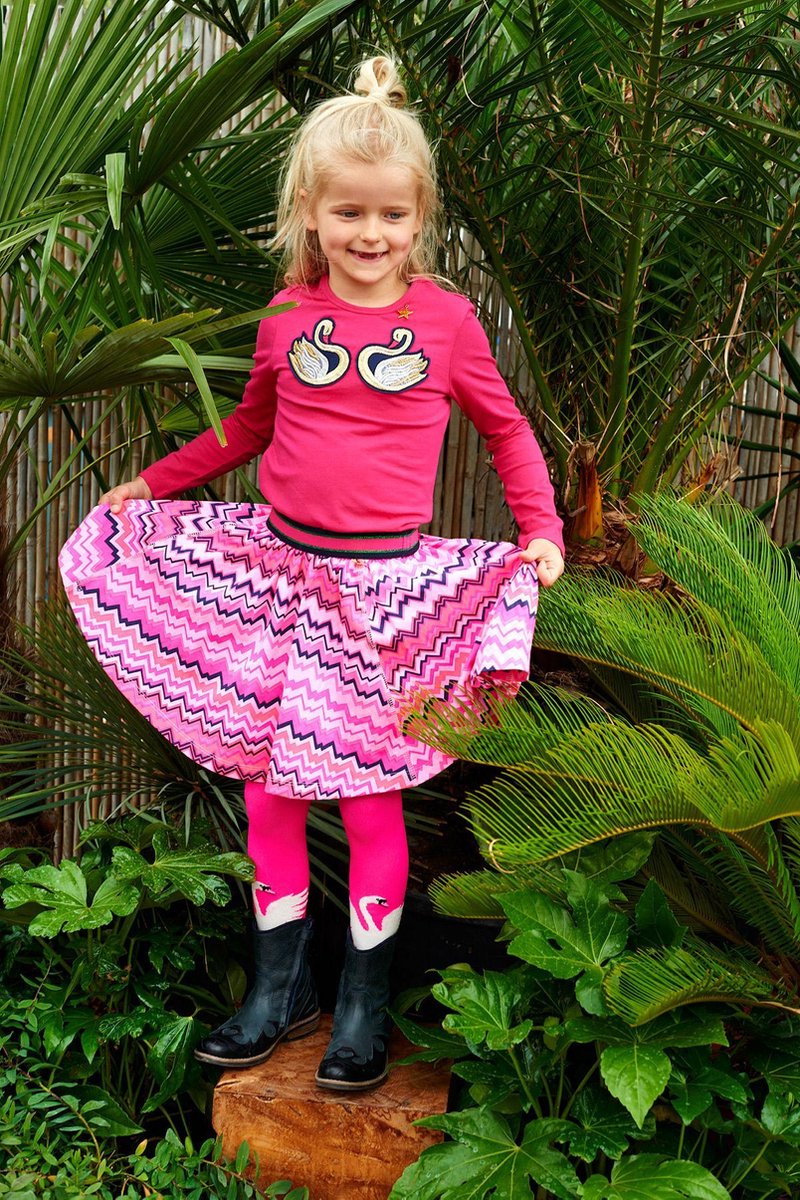 Rok - Roze met multicolor - Maat 92 - afbeelding 2
