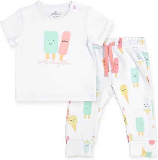 Broekje & T shirt 62/68 Happy Icecream