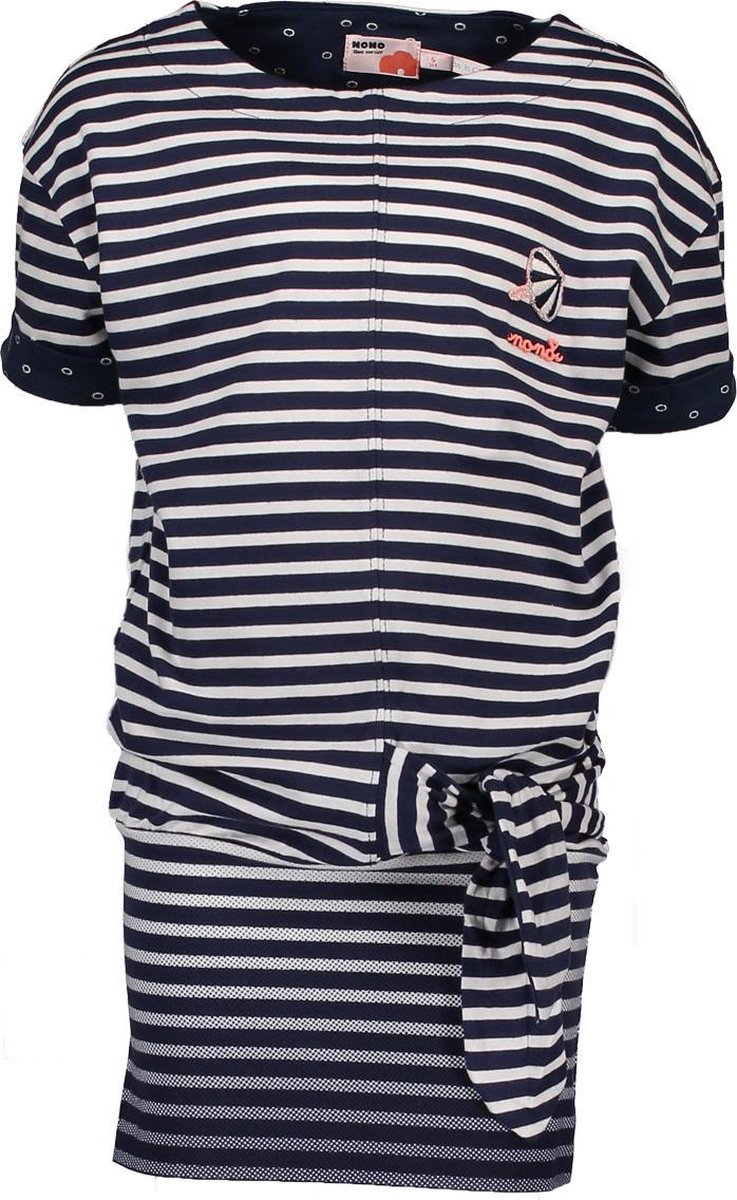 Meisjes Jurk - blue melange - Maat 116