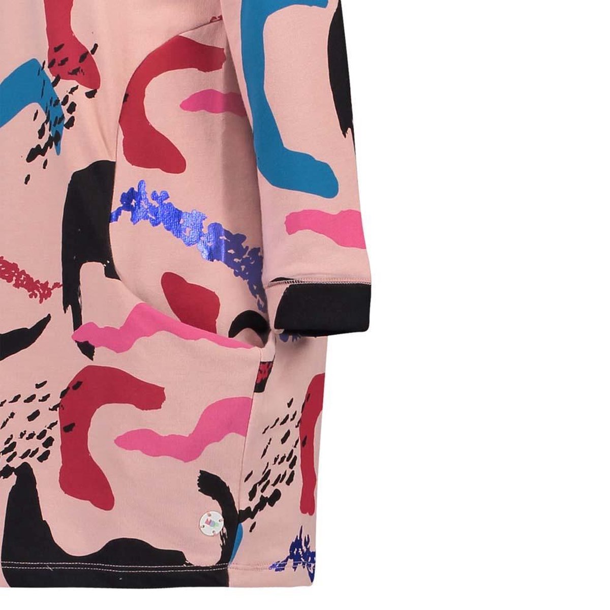 Jurk sweat Wright - Pink - Maat 128 - afbeelding 3