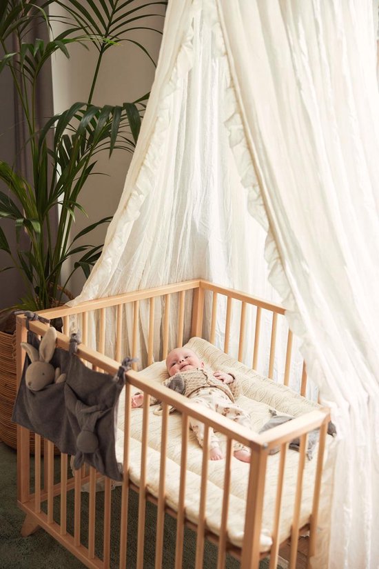 klamboe vintage 245cm - ruffle ivory - afbeelding 4