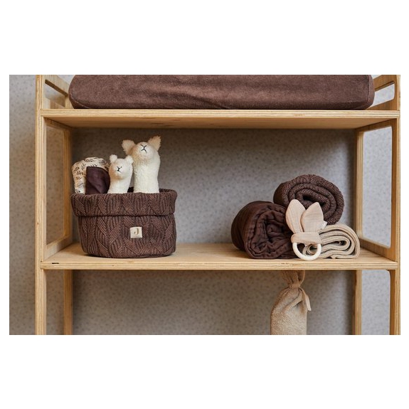 Jollein Ledikant Deken Wrinkled 120x120cm - Chestnut