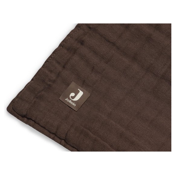 Jollein Ledikant Deken Wrinkled 120x120cm - Chestnut