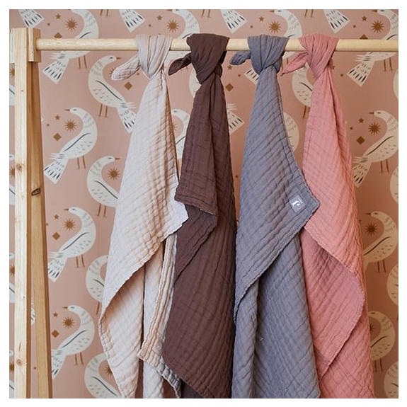 Jollein Ledikantdeken Wrinkled 120x120cm - Chestnut