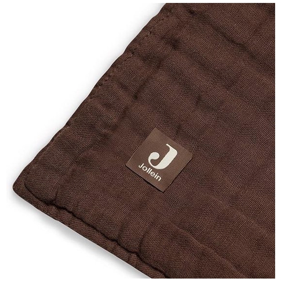 Jollein Ledikant Deken Wrinkled 120x120cm - Chestnut