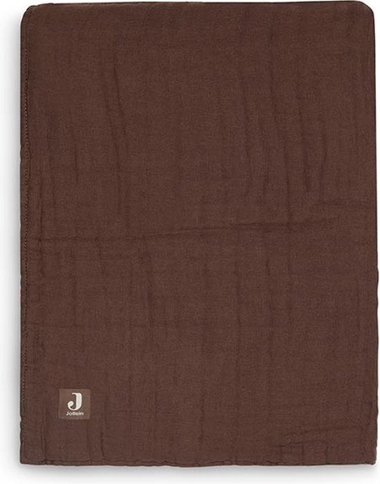 Ledikantdeken Wrinkled 120x120cm - Chestnut