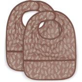 Jollein Slabbetje Waterproof - Meadow - Chestnut - 2 Stu