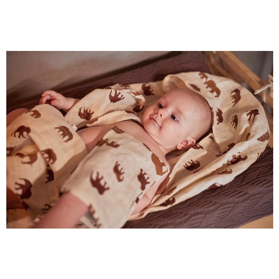 Jollein Aankleedkussenhoes Spring Knit 50x70cm - Chestnu