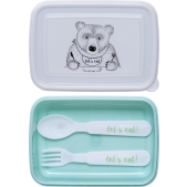 Bloomingville - Lunch Box w/Cutlery, Green, Plastic