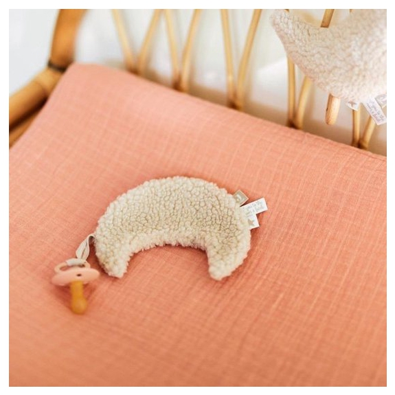 Jollein Aankleedkussenhoes Wrinkled 50x70cm - Rosewood