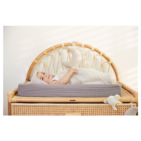 Jollein Aankleedkussenhoes Wrinkled 50x70cm - Storm Grey