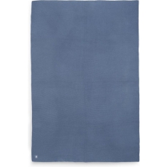 Jollein Wieg Deken Basic Knit 75x100cm - Jeans Blue
