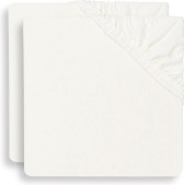 Jollein Hoeslaken Ledikant Jersey 60x120cm - Ivory - 2 S