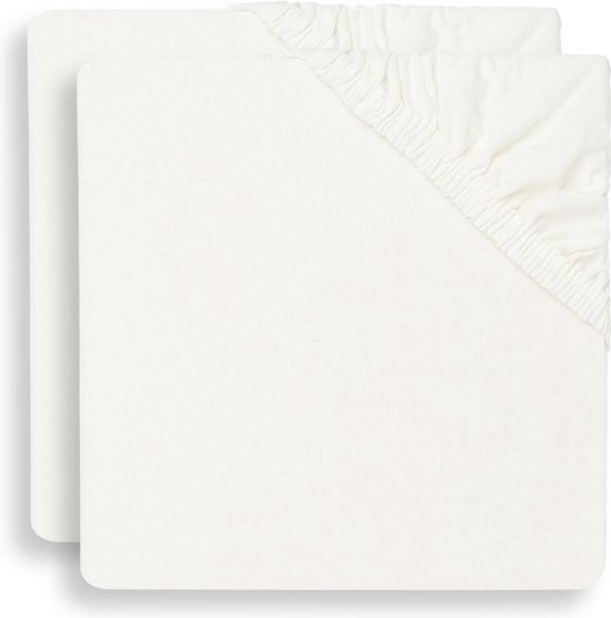 Hoeslaken Ledikant Jersey 60x120cm - Ivory - 2 S
