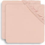 Hoeslaken Boxmatras Jersey 75x95cm - Pale Pink2 pack