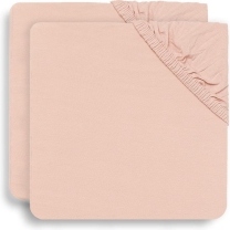 Jollein Hoeslaken Boxmatras Jersey 75x95cm - Pale Pink -
