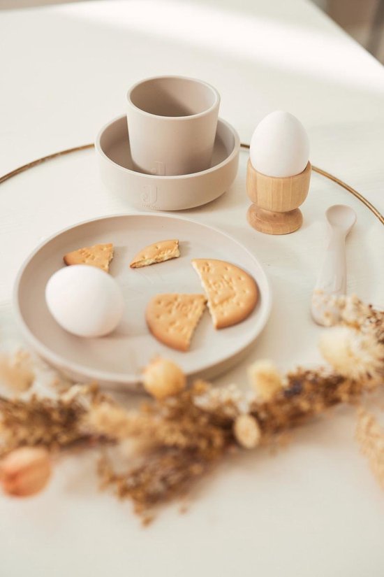 Kinderserviesset siliconen 4-delig - Nougat - afbeelding 3