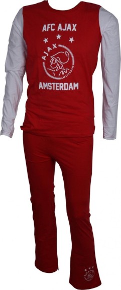 Ajax Pyjama Logo - Rood/Wit - Maat 152