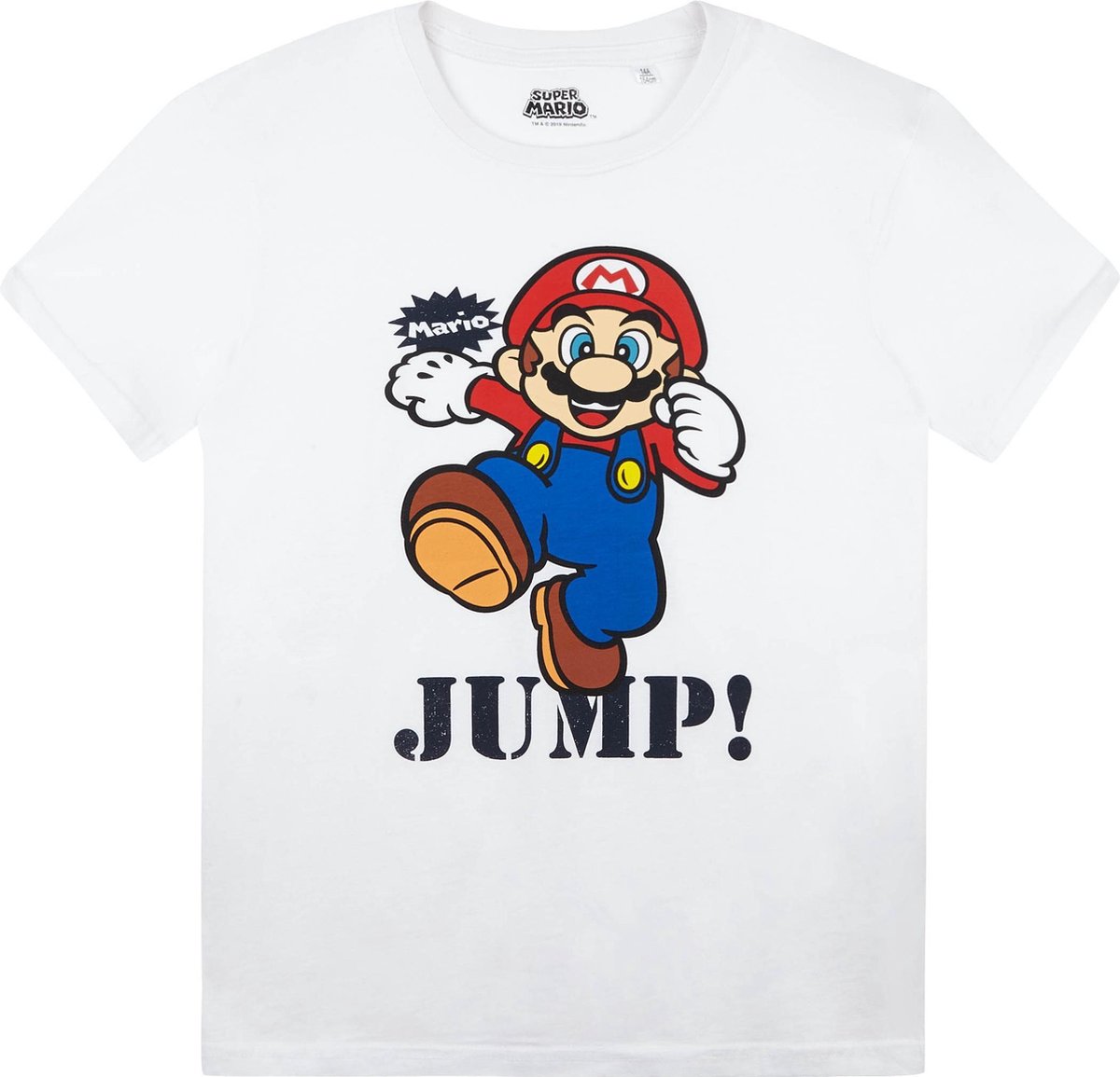 Super Mario Super Mario Jongens T-shirt - wit - Maat 128