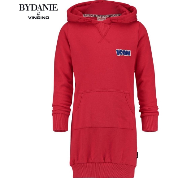 Vingino Jurkje lange mouw - Red Lollipop - Maat 92