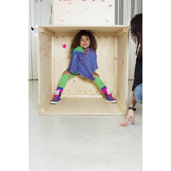 MIM-PI Meisjesponcho - Donkerblauw - Maat 110