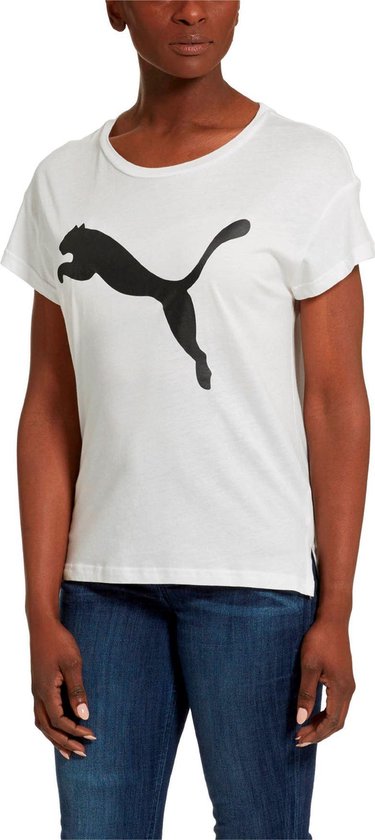 Active Logo Shirt Dames - PUMA White - Maat 36 - afbeelding 3