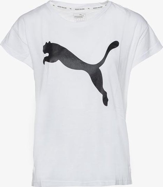 Active Logo Shirt Dames - PUMA White - Maat 36
