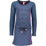 Jurk - AO check dot petrol - Maat 158/164