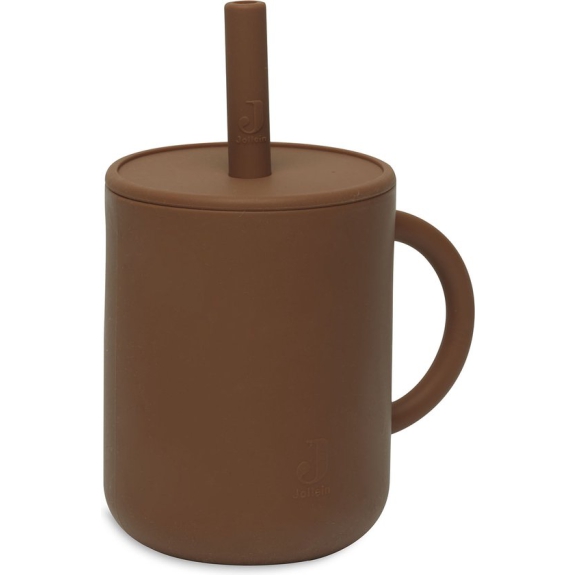 Jollein Drinkbeker Met Rietje Siliconen - Caramel