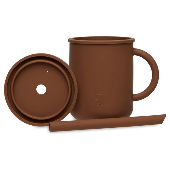 Jollein Drinkbeker Met Rietje Siliconen - Caramel