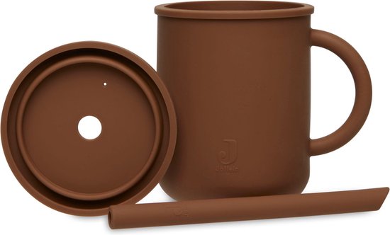 Drinkbeker Met Rietje Siliconen - Caramel - afbeelding 5