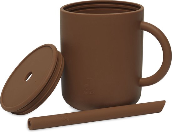 Drinkbeker Met Rietje Siliconen - Caramel - afbeelding 7