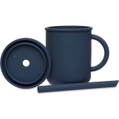 Jollein Drinkbeker Met Rietje Siliconen - Jeans Blue