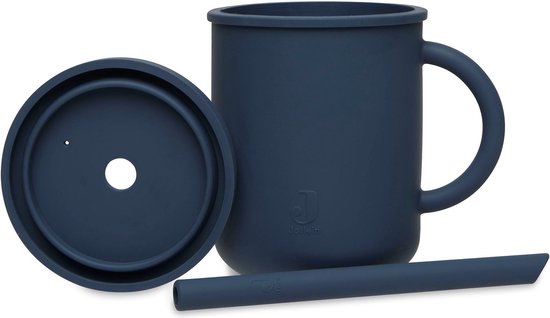 Drinkbeker Met Rietje Siliconen - Jeans Blue - afbeelding 2