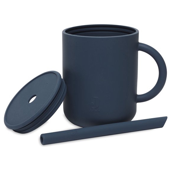 Jollein Drinkbeker Met Rietje Siliconen - Jeans Blue