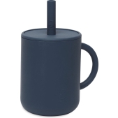 Jollein Drinkbeker Met Rietje Siliconen - Jeans Blue