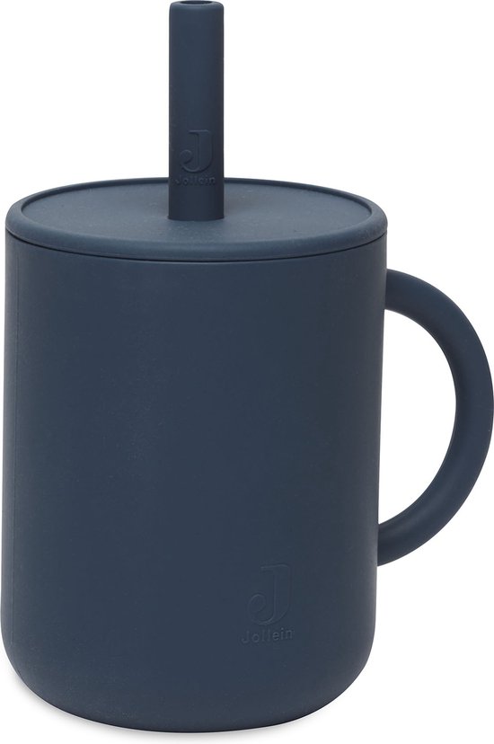 Drinkbeker Met Rietje Siliconen - Jeans Blue - afbeelding 3