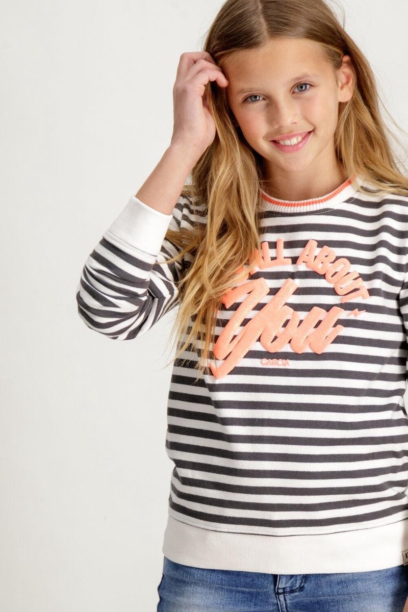 Meisjes Sweater - off white - Maat 128/134 - afbeelding 2