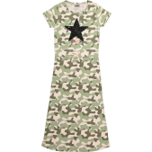 DJ Dutchjeans Jurk - Faded pink/army green - Maat 122