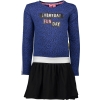 B.Nosy Meisjes jurk - blauwe panter - Maat 122/128