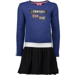 Meisjes jurk - blauwe panter - Maat 122/128