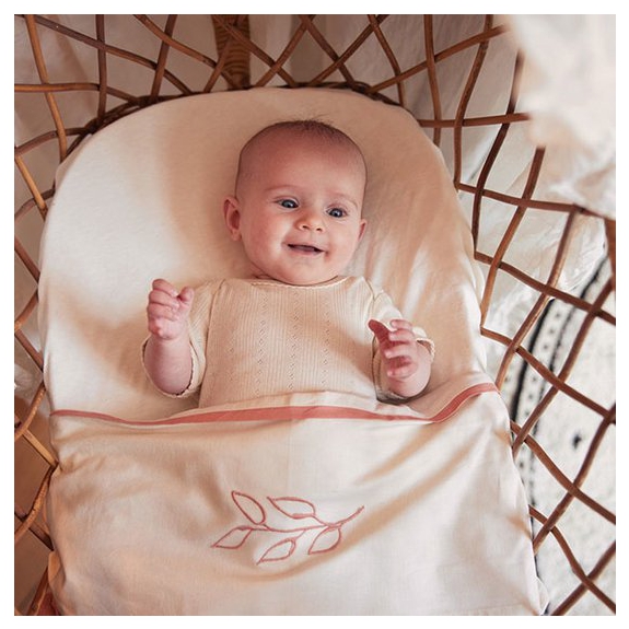 Jollein Baby Laken Wieg 75x100cm Meadow - Rosewood