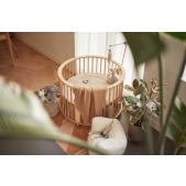 Jollein Boxkleed Rond ⌀ 95cm Basic Knit - Nougat