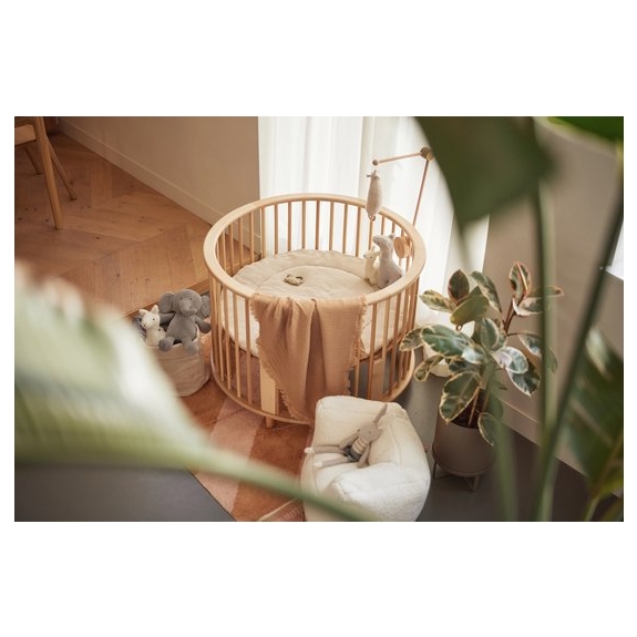 Jollein Boxkleed Rond ⌀ 95cm Basic Knit - Nougat