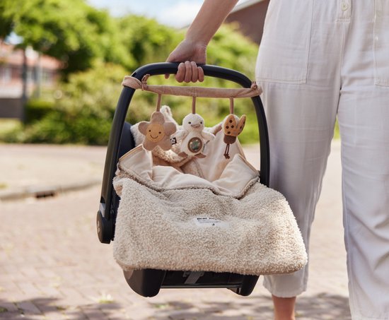 Voetenzak voor Autstoel & Kinderwagen Boucle - Naturel - afbeelding 5