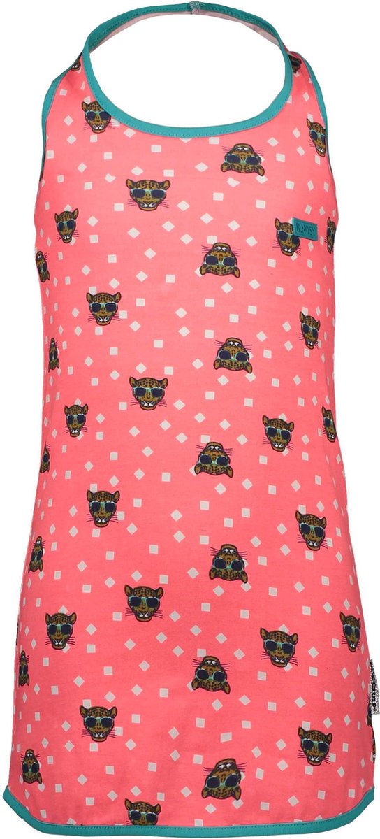 Meisjes Jurk - tiger dots - Maat 140