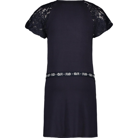Like FLO jersey jurk kant - donkerblauw - Maat 116