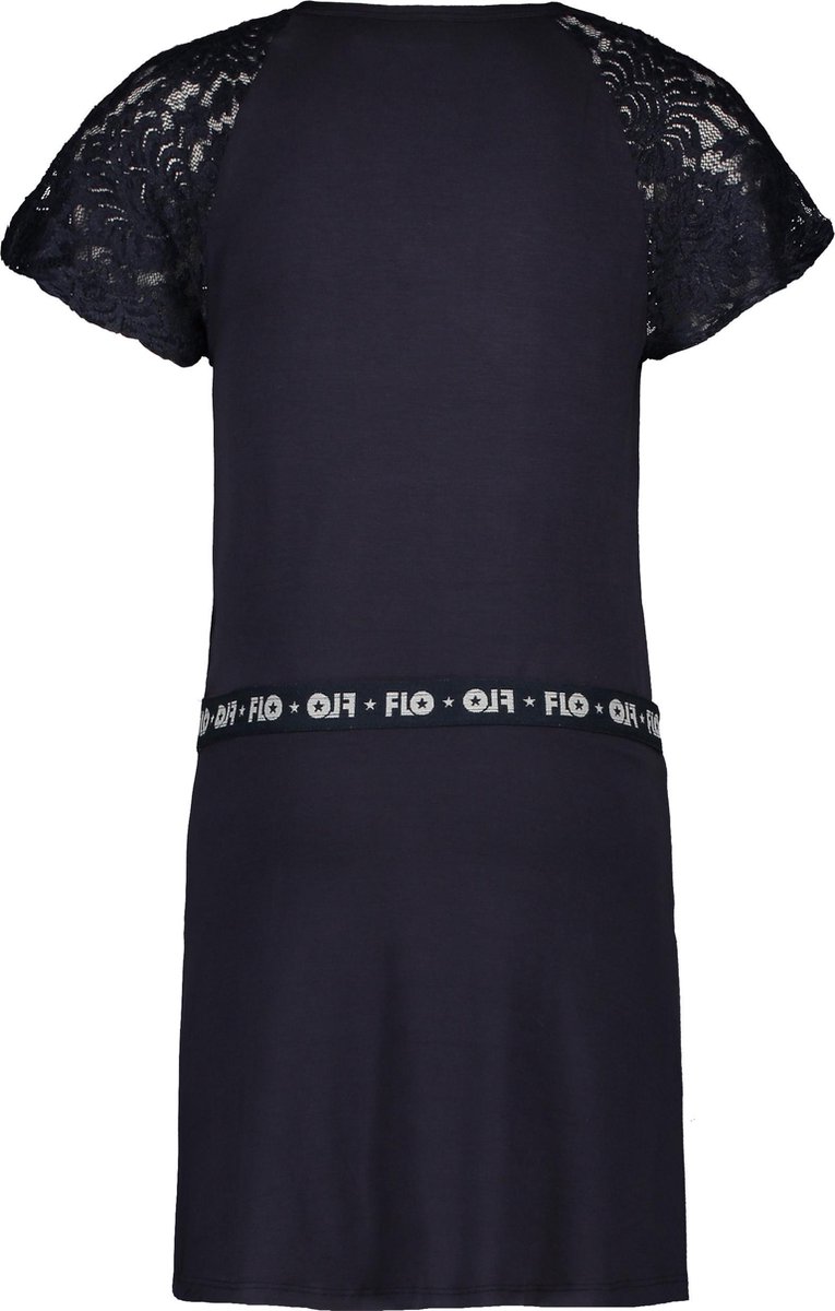 jersey jurk kant - donkerblauw - Maat 116 - afbeelding 2