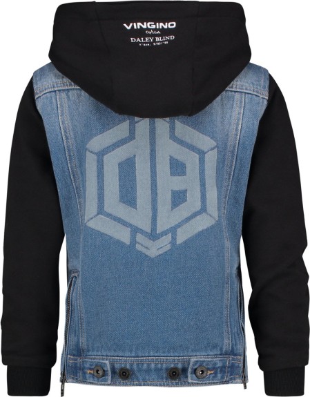 Vingino Jongens Spijkerjas Figo- Blue Vintage - Maat 140